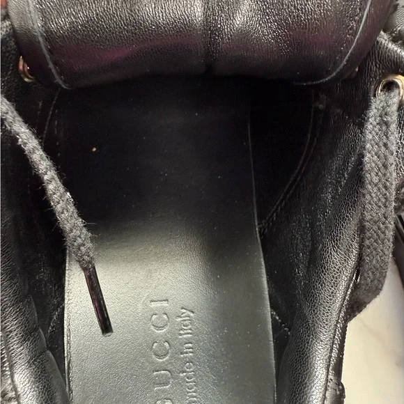 Gucci Black Monogram Sneakers AUTHENTIC - Picture 11 of 14